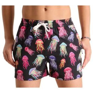 Chubbies Classic Lined Shorter Swim Trunk Jellyfish Print Boys Youth L 14 16